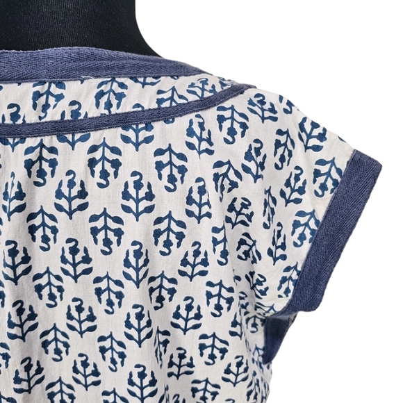 Madison Mathews Women Tunic Medium White V-Neck Beachy Vacation Cover Up Light - Picture 11 of 14